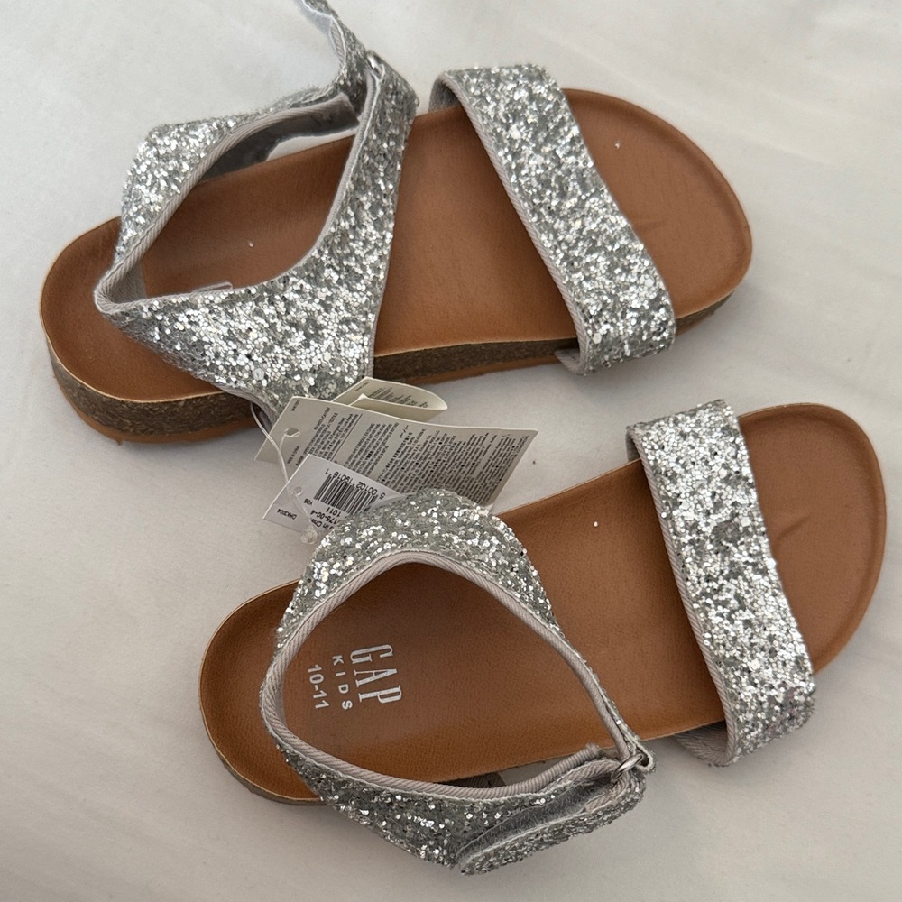 GAP Kids Shimmering Silver Sandals